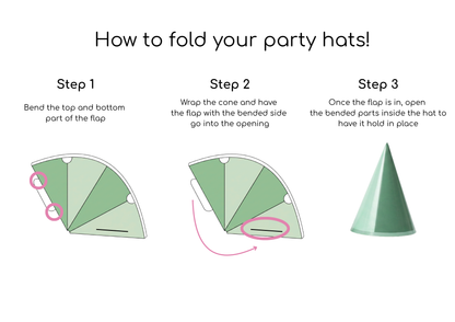 Assorted Pastel Mini DIY Party Hat (x8)