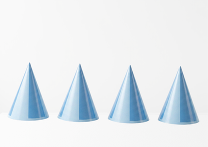 Pastel Blue Mini DIY Party Hat (x8)