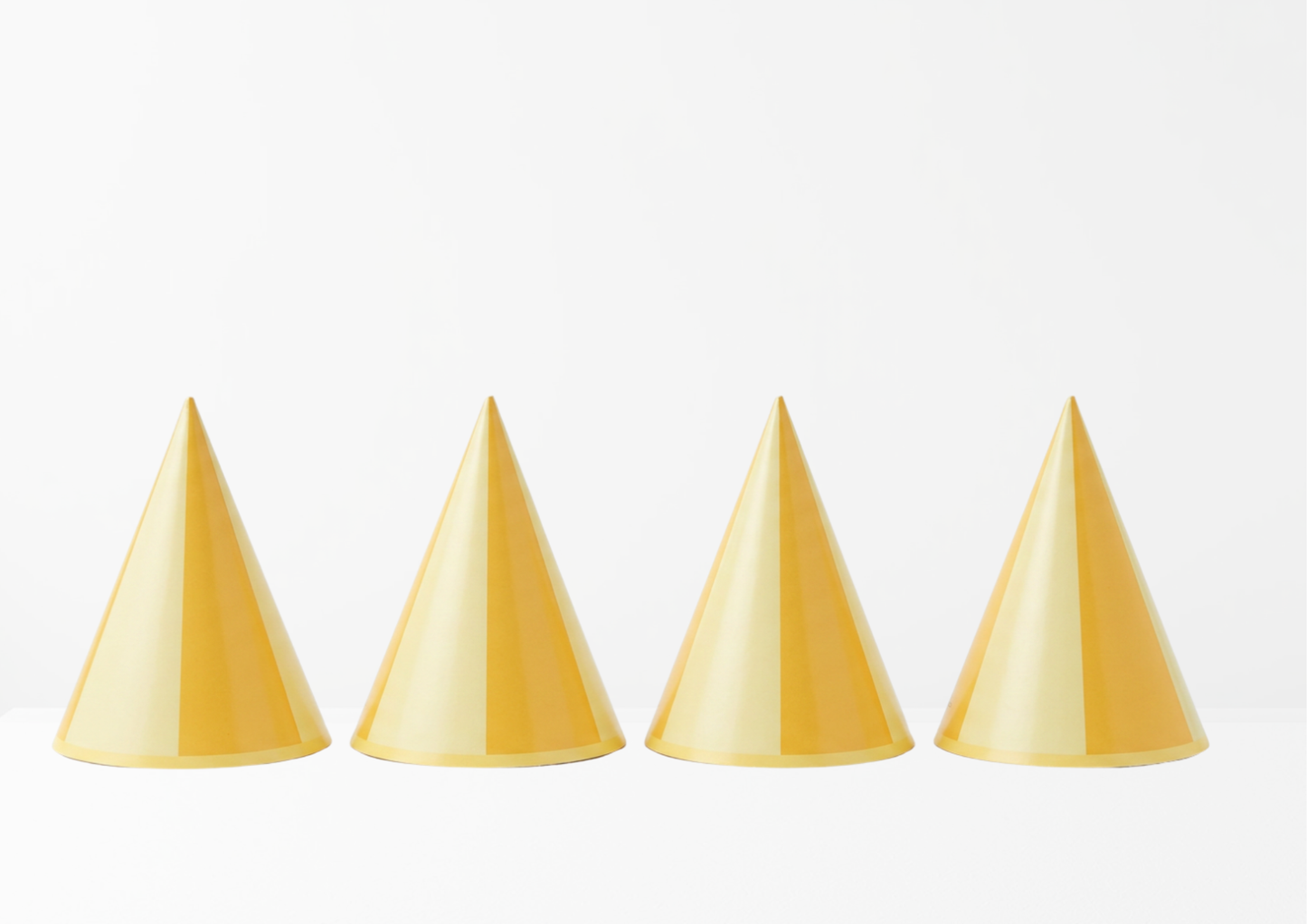 Pastel Yellow Mini DIY Party Hat (x8)