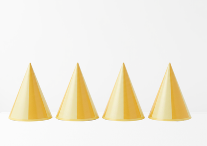 Pastel Yellow Mini DIY Party Hat (x8)