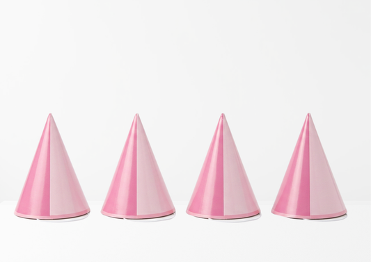 Pastel Pink Mini DIY Party Hat (x8)