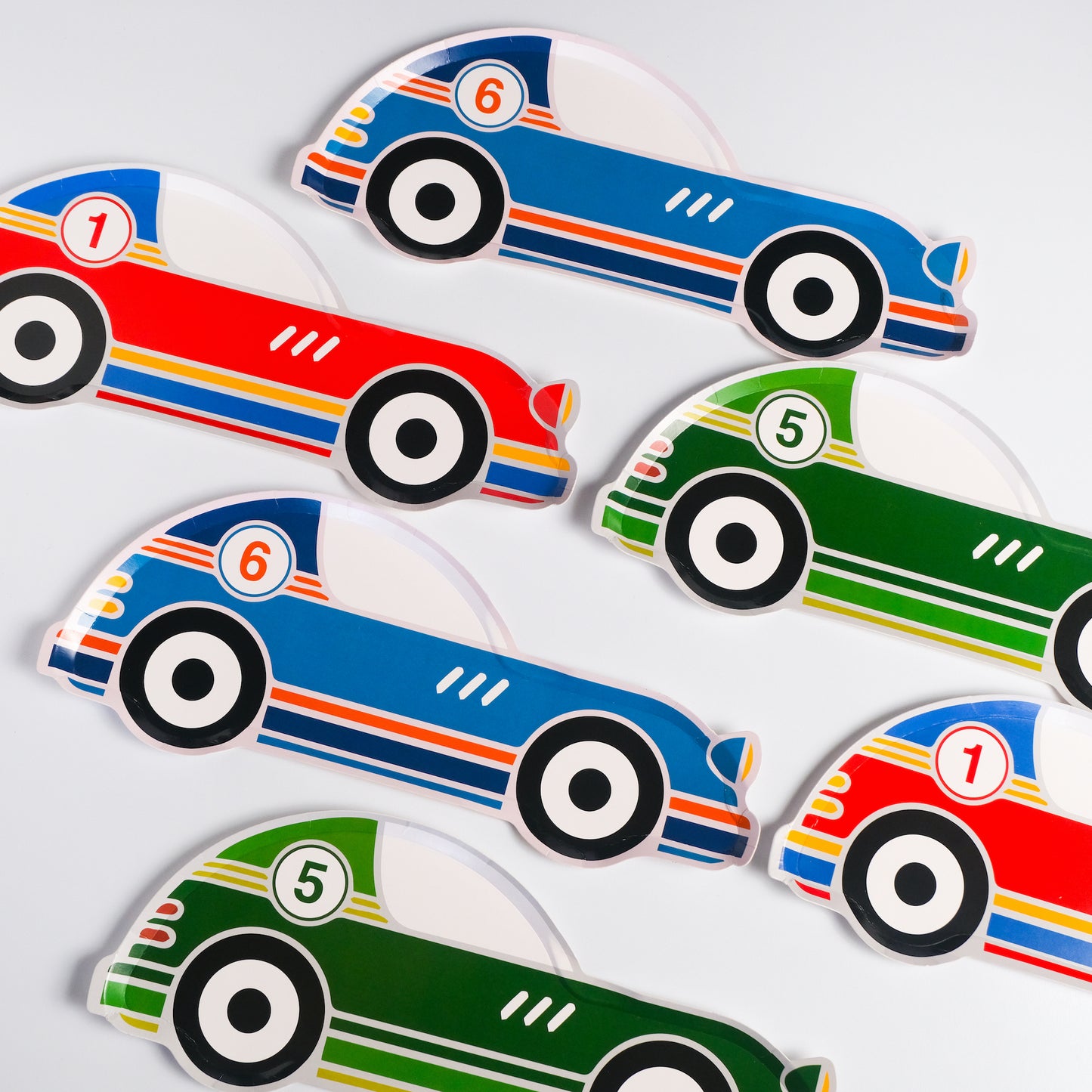 Racing Cars Plates (x8)