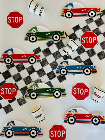 Racing Cars Plates (x8)
