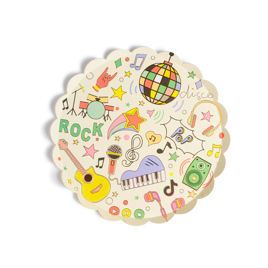 Music Plates (x8)
