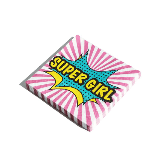 Super Girl Napkin (x16)