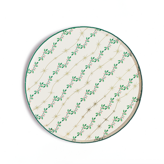 Mistletoe and Sparkle Plate (x8)