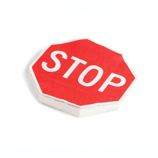 Stop Sign Napkins (x16)